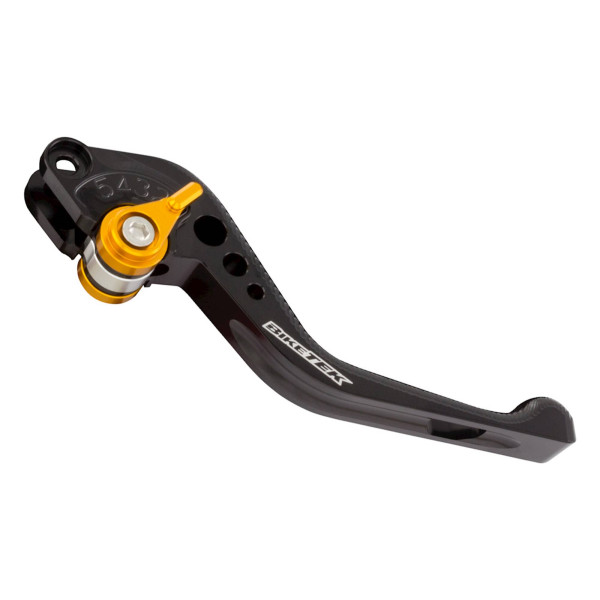 biketek Biketek adjustable cnc brake lever short  - black / gold adjuster - #b82s